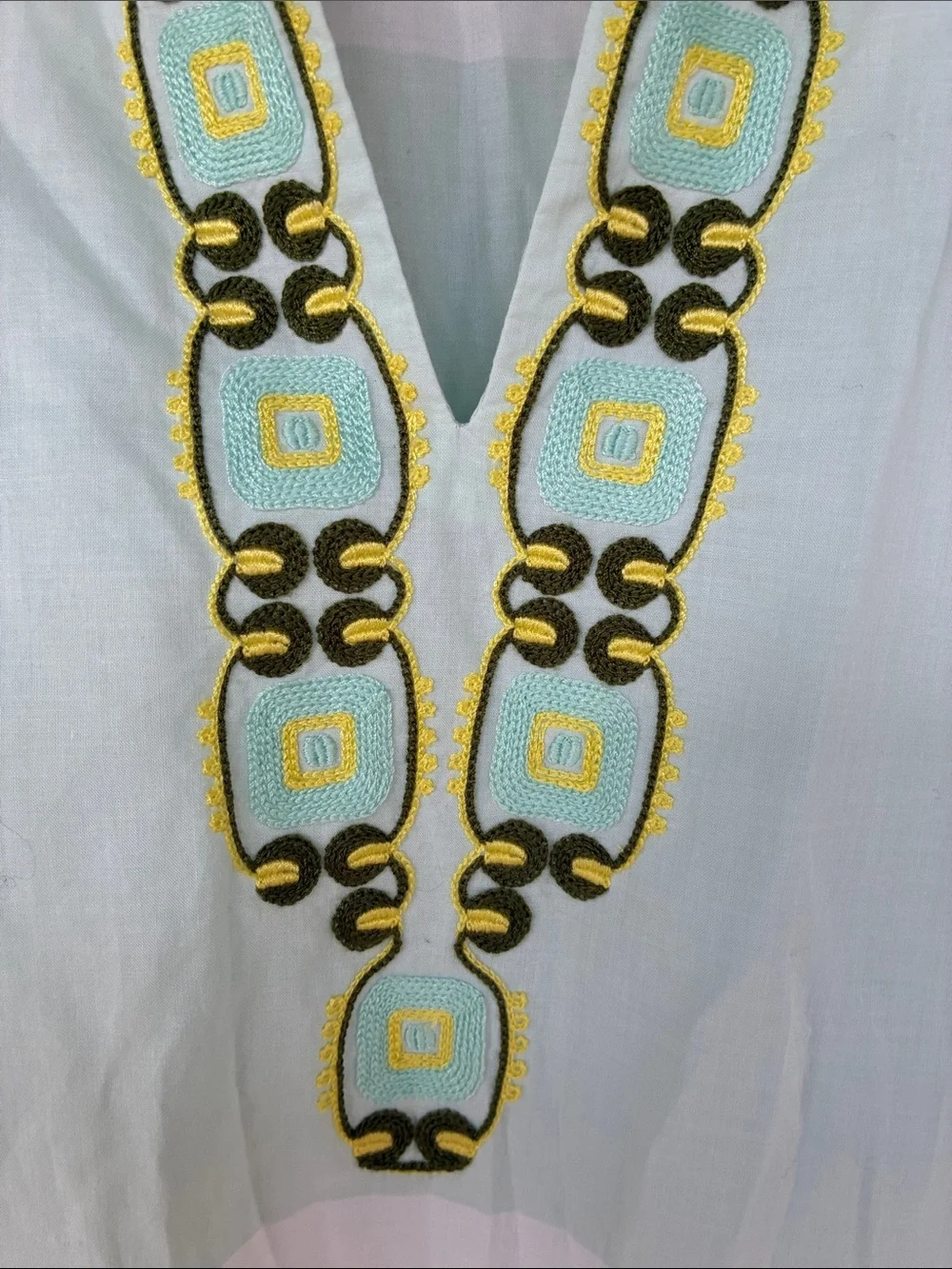Tory Burch Sylvia Isla Collins Stripe Embroidered Tunic 4